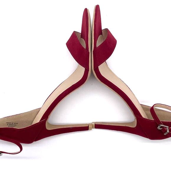 NEW Metaphor Womens 9 Talula Dark Red Dress Heel Sandal Holiday‎ Ankle Strap - Picture 4 of 15